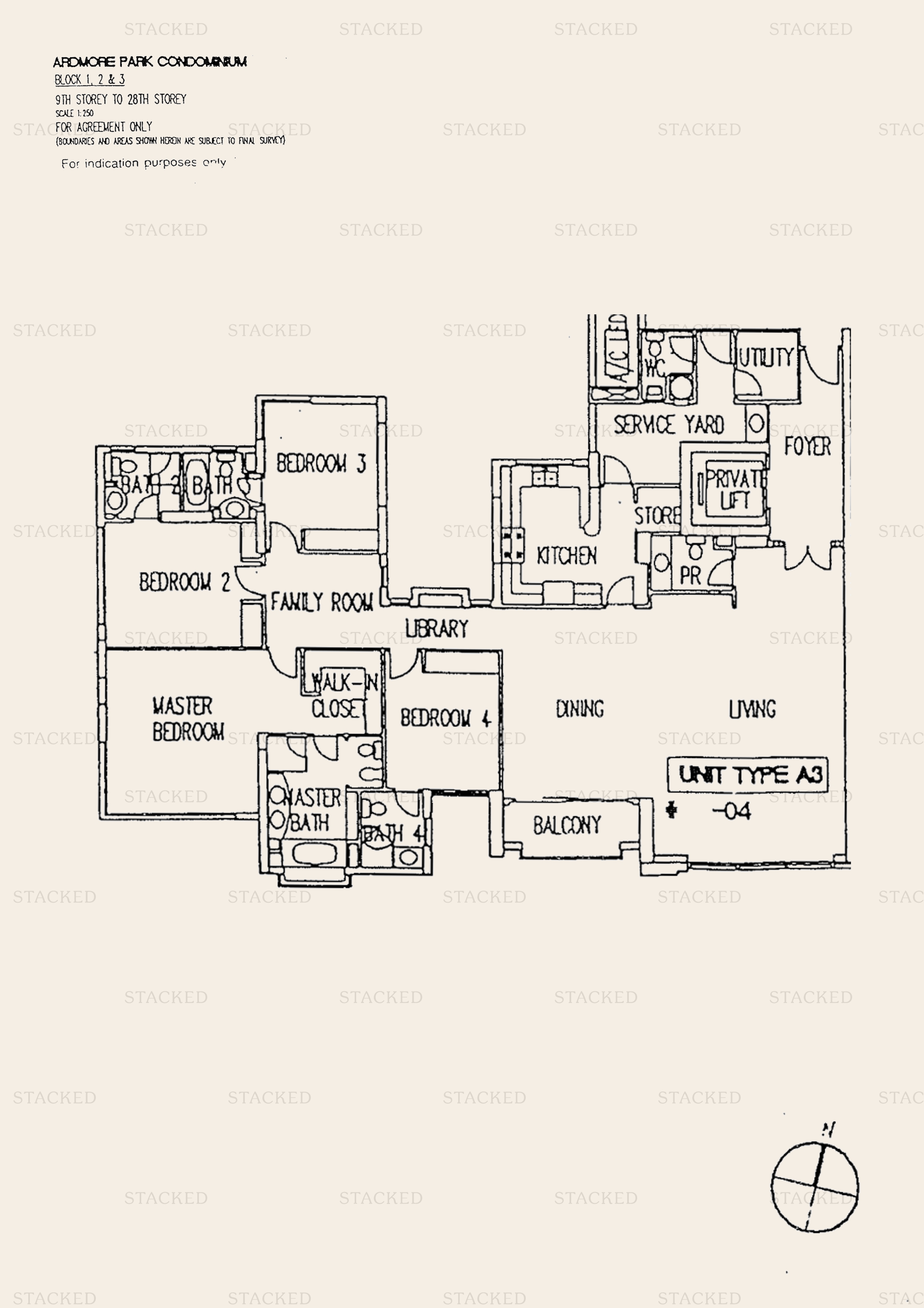 Ardmore Park 4-Bedroom floor plan
