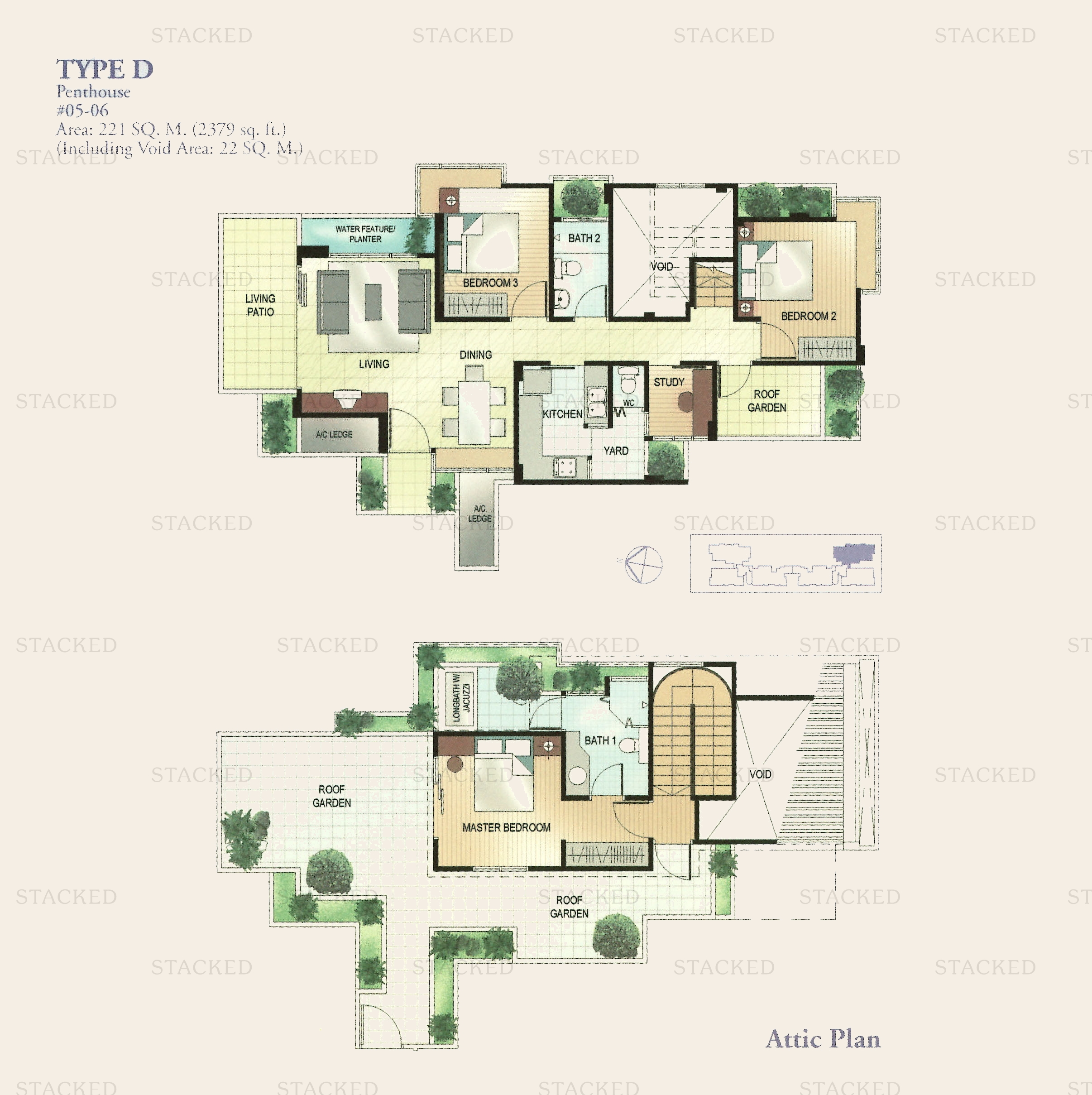 Aspen Loft 3-Bedroom floor plan