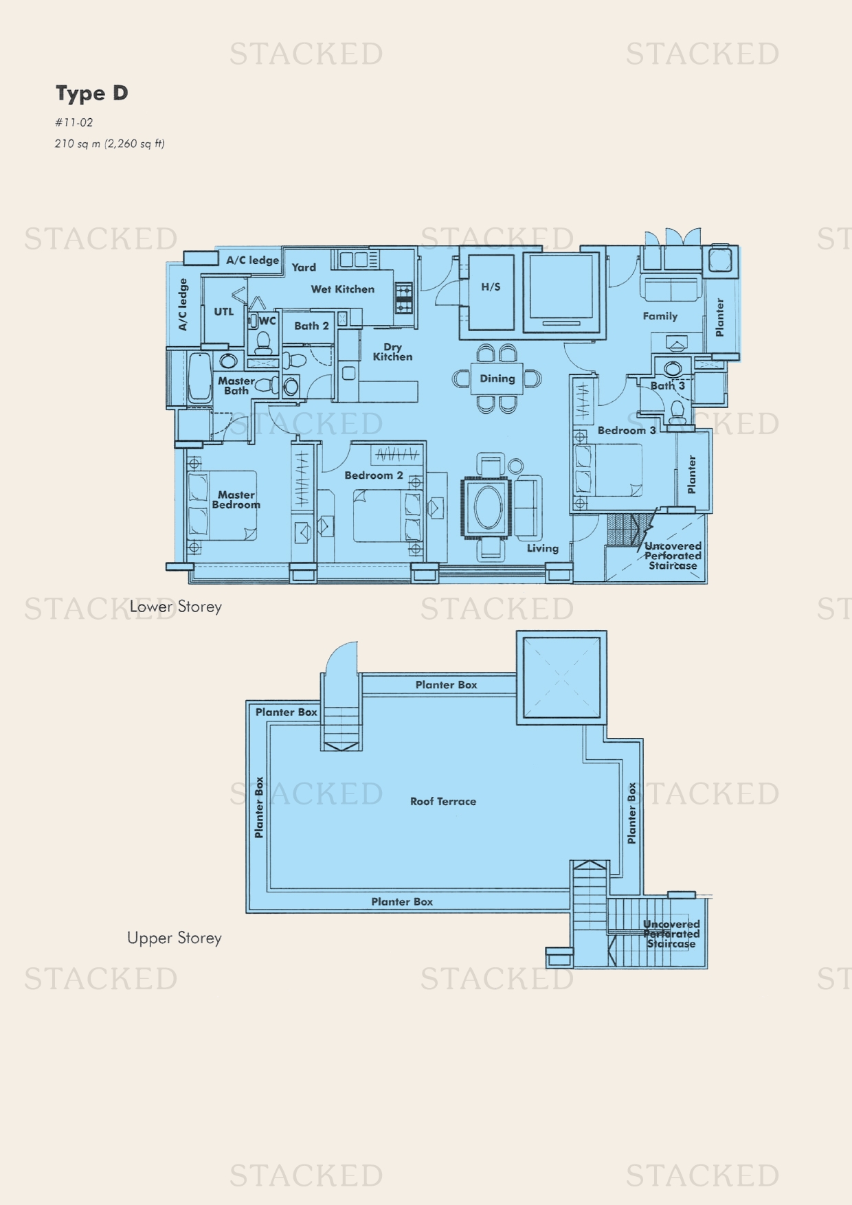 Butterworth 33 3-Bedroom floor plan