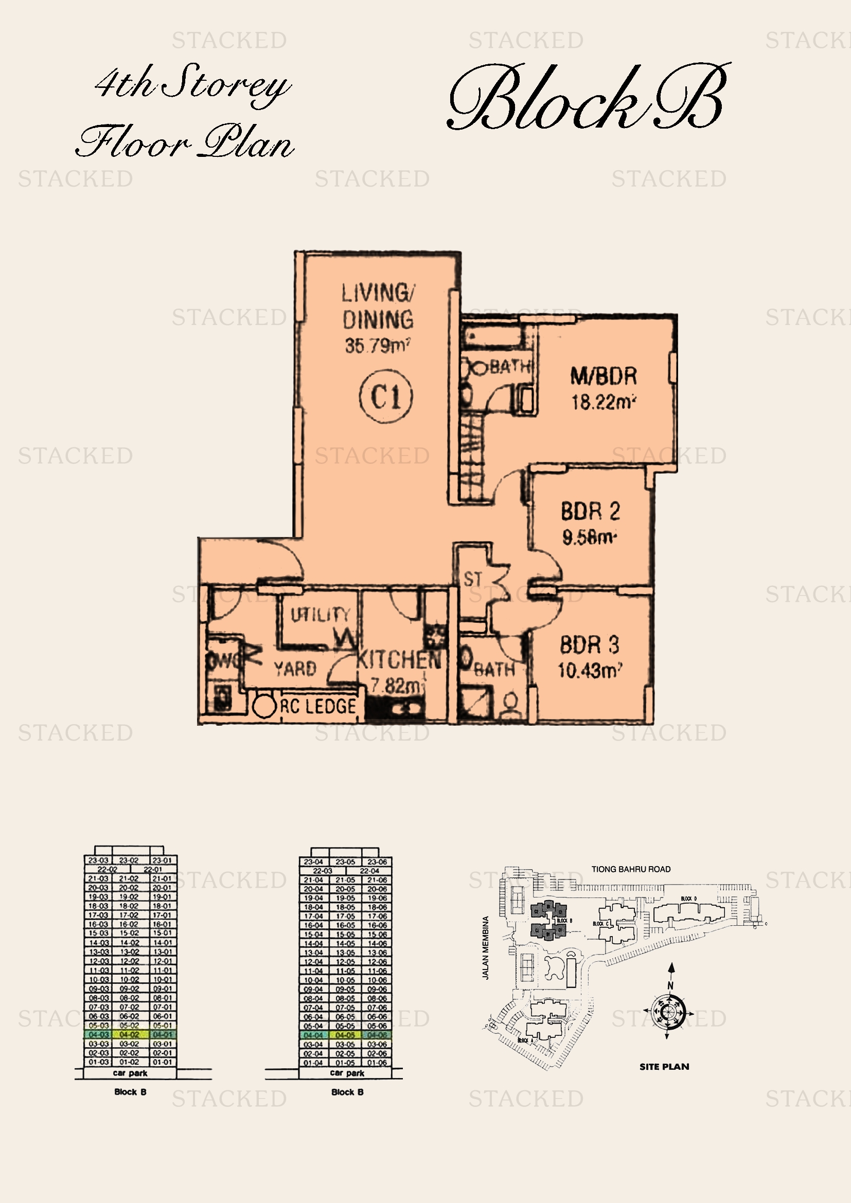 Central Green Condominium 3-Bedroom floor plan
