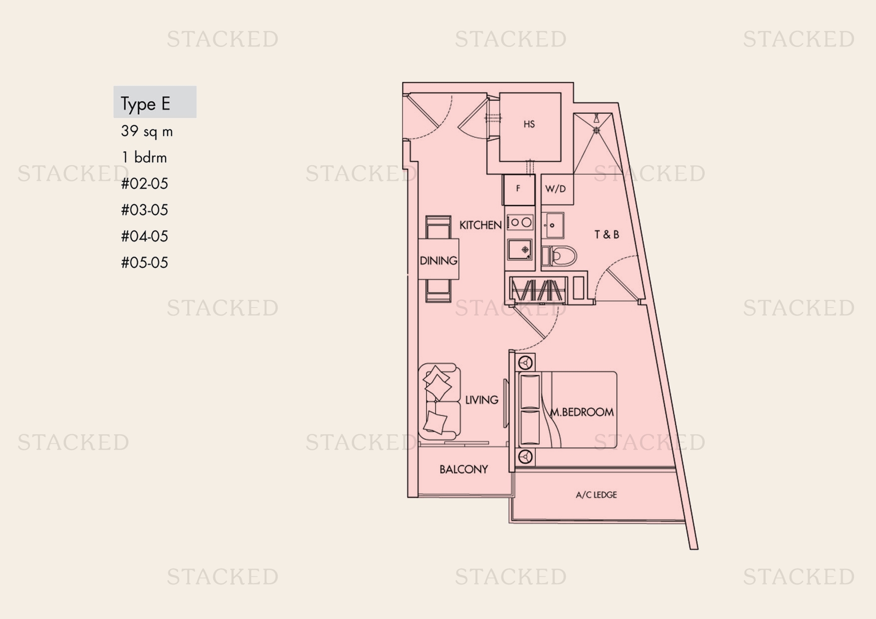 City Loft 1-Bedroom floor plan