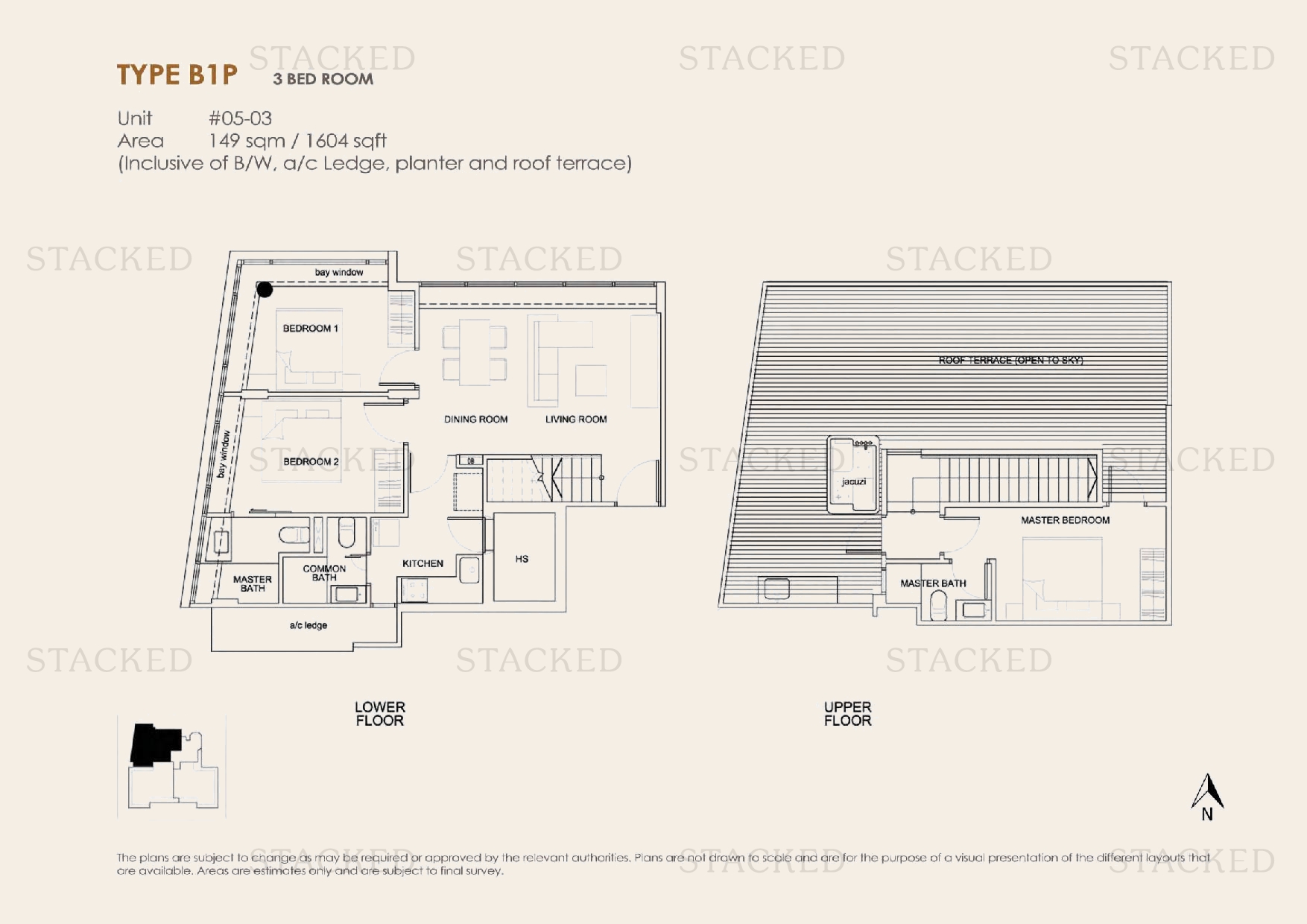 Dunman Regency 3-Bedroom floor plan