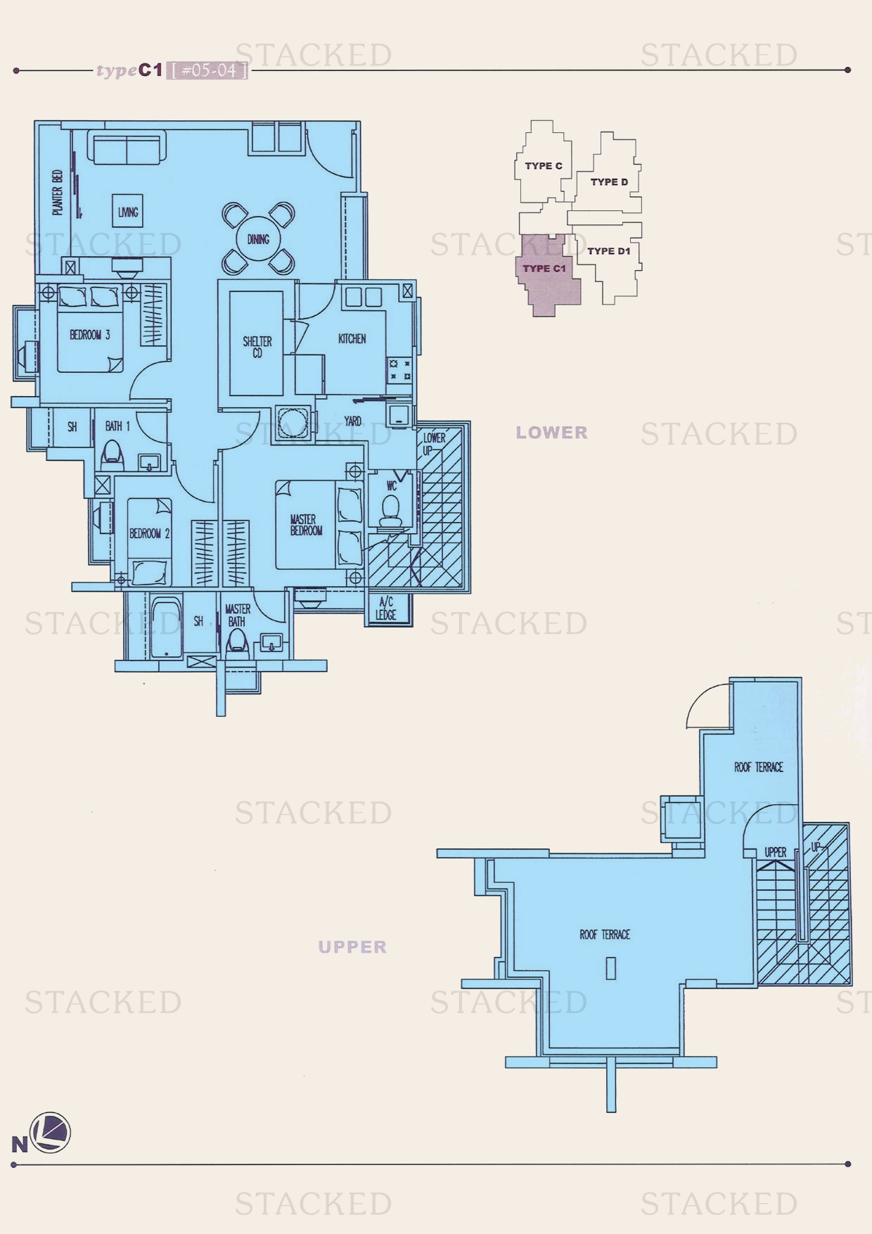 Eden Crest 3-Bedroom floor plan