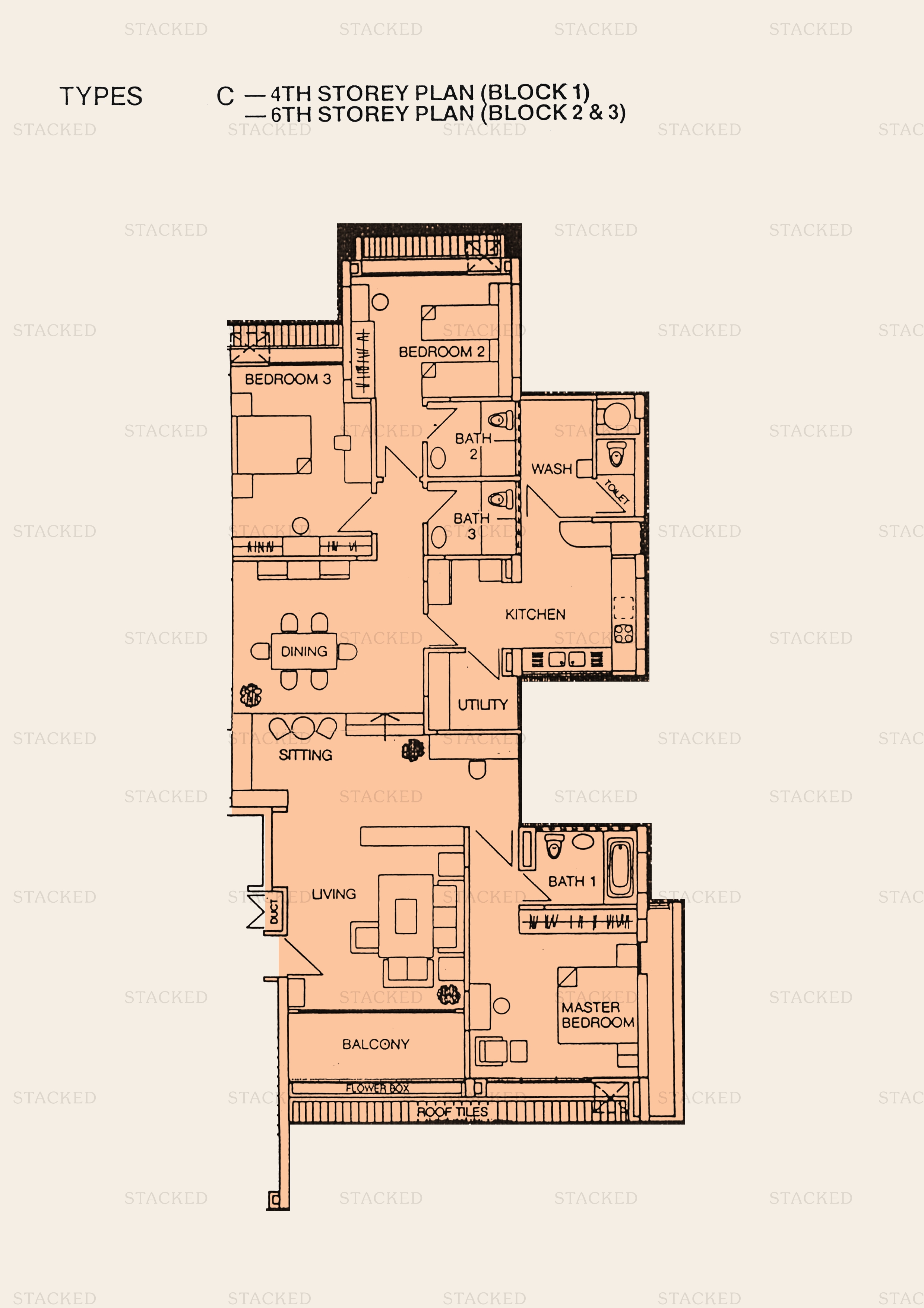 Flynn Park 3-Bedroom floor plan