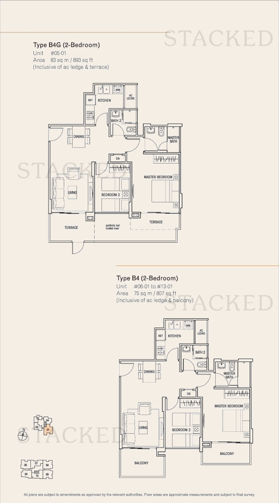 Questa @ Dunman 2-Bedroom floor plan