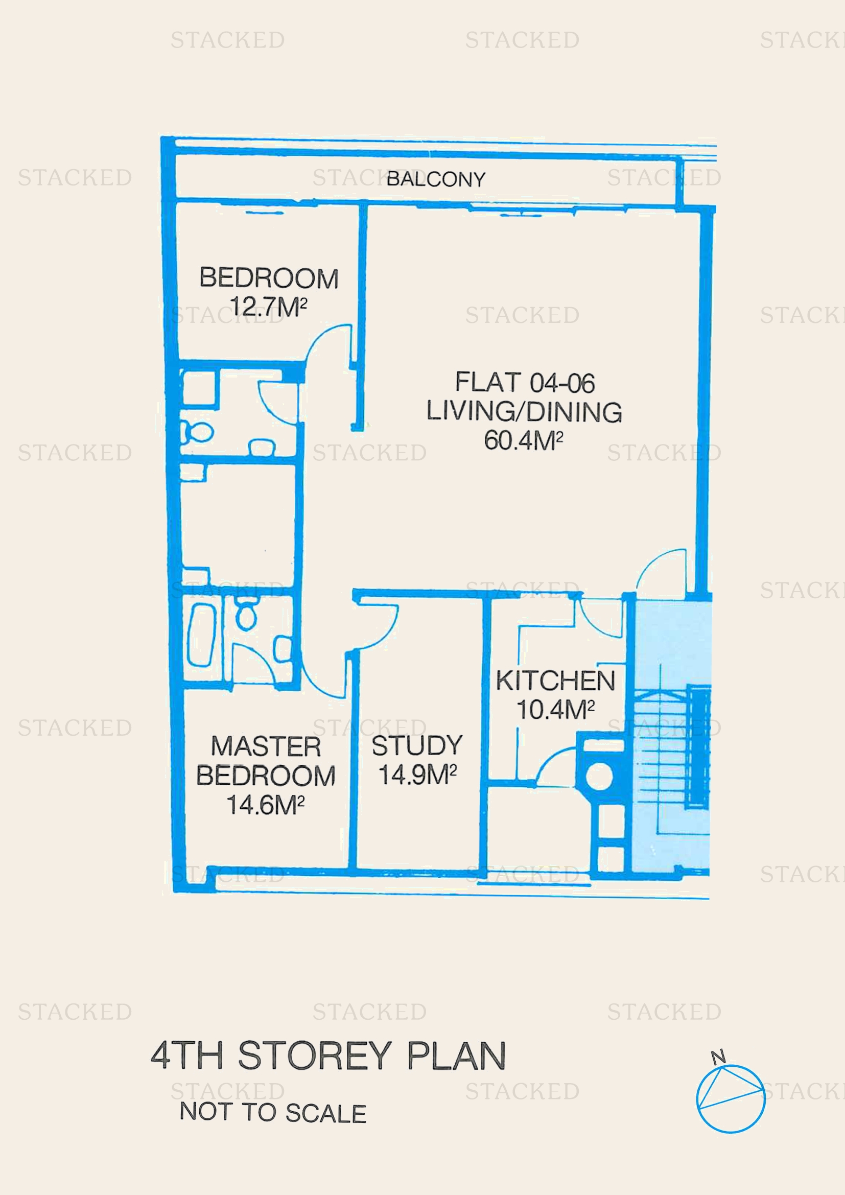 Sixth Avenue Centre 2-Bedroom floor plan