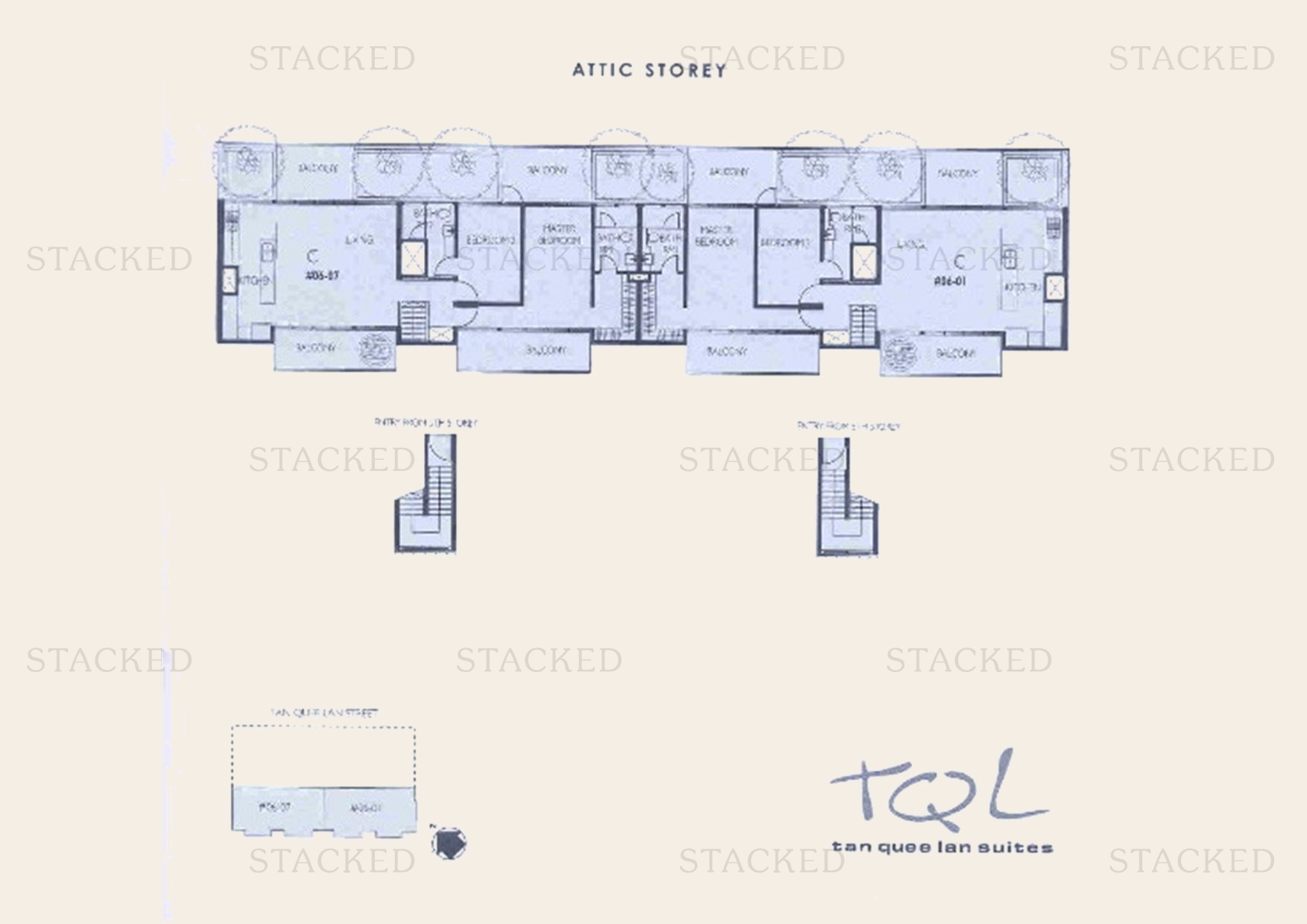 Tanqueelan Suites 2-Bedroom floor plan