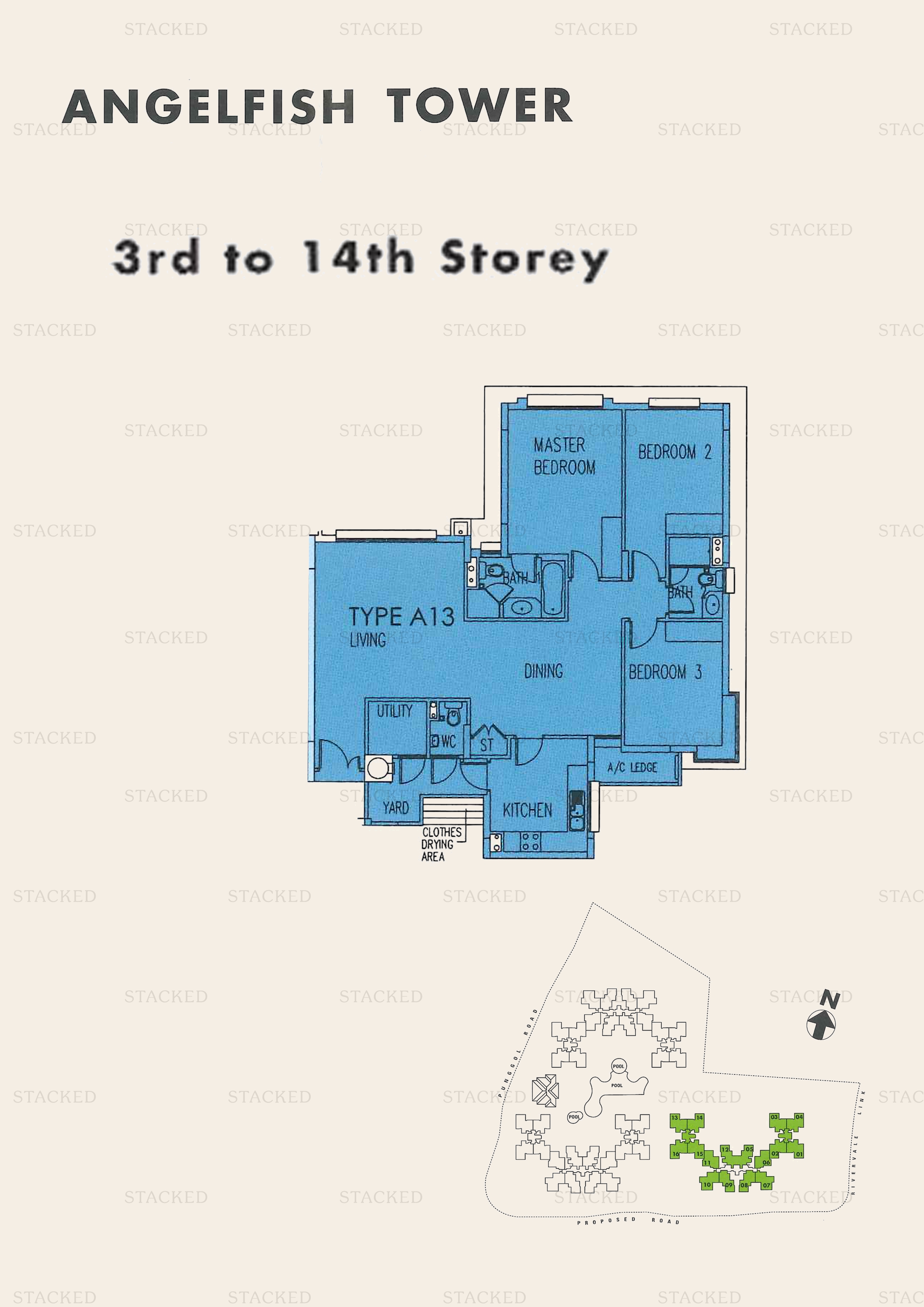 Stacked homes - The Rivervale Singapore Condo Floor Plans, Images And ...
