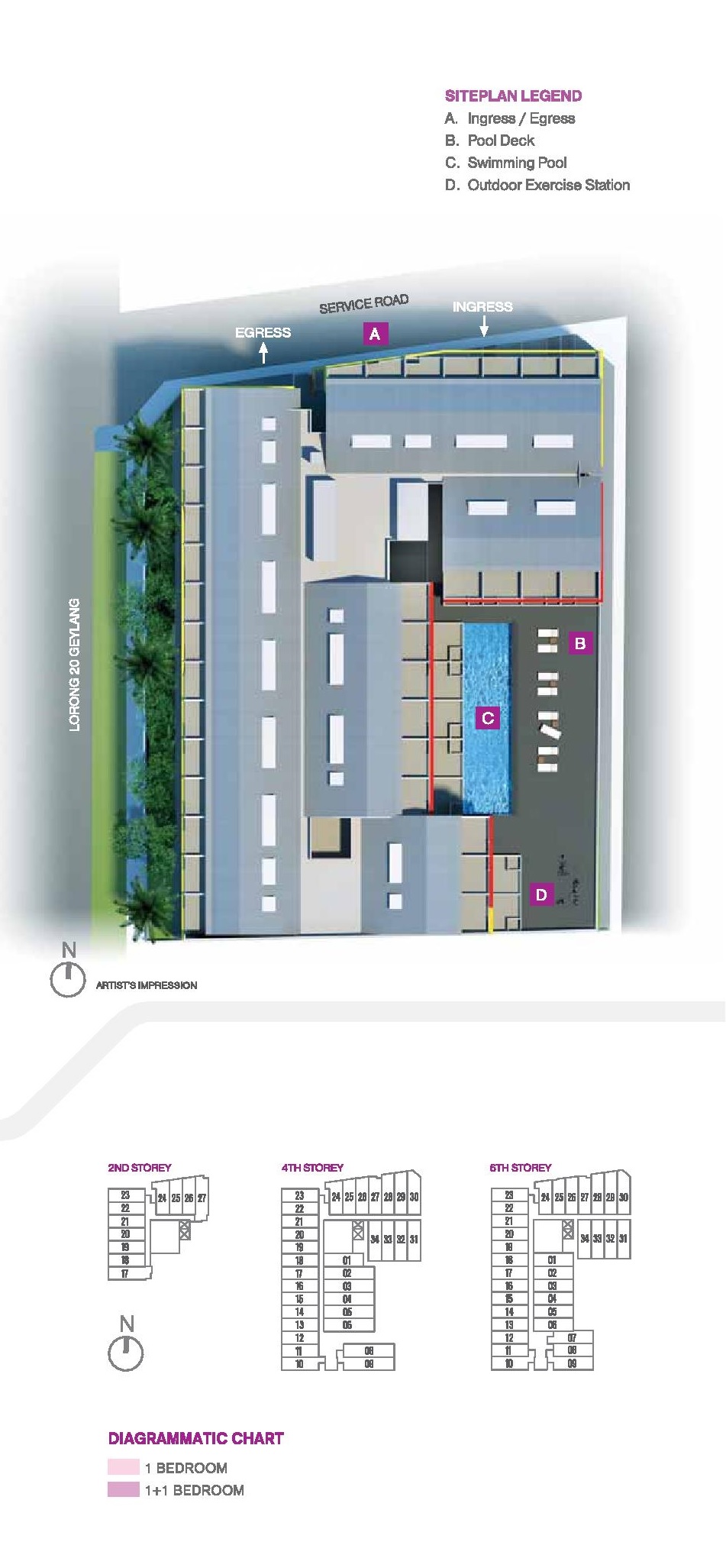 Site plan of # 1 Suites