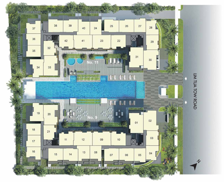 Site plan of Casa Cambio