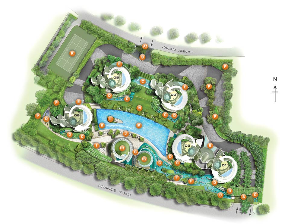 Site plan of Cliveden At Grange