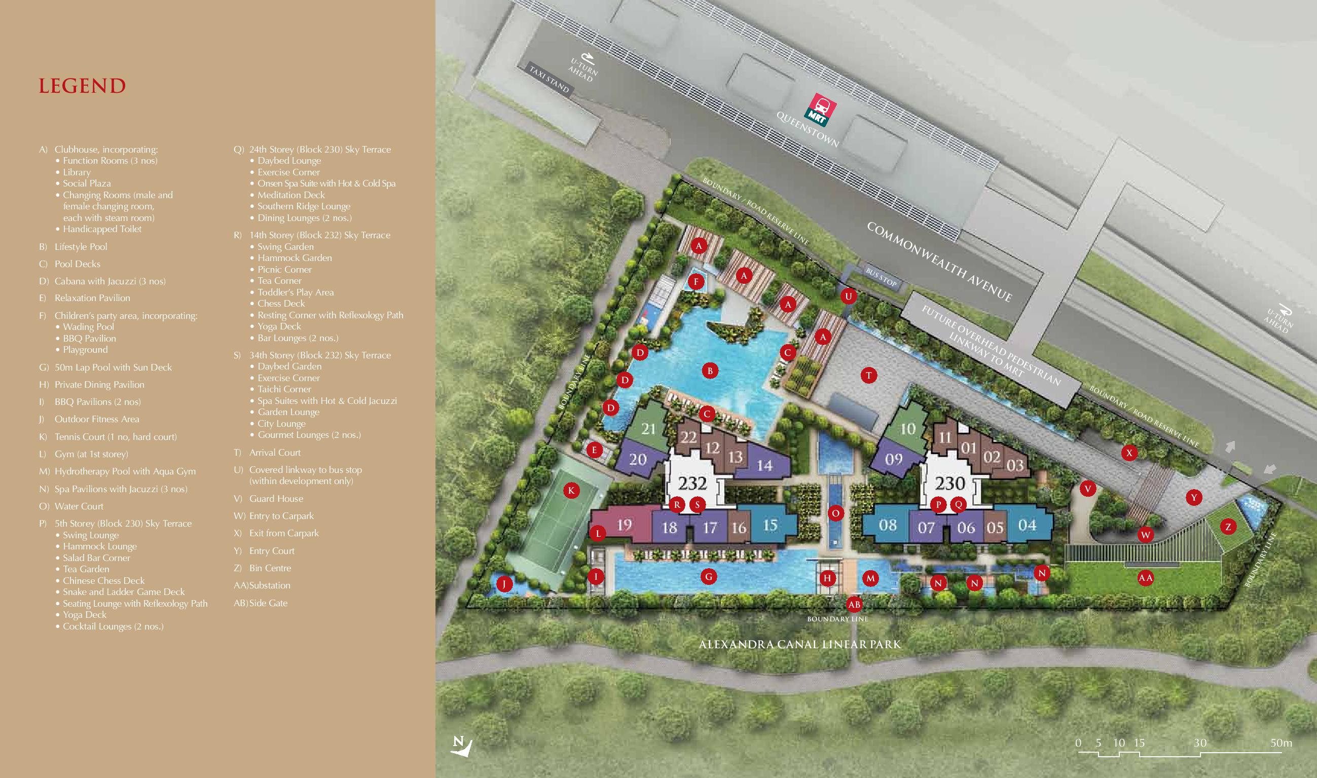 Site plan of Commonwealth Towers
