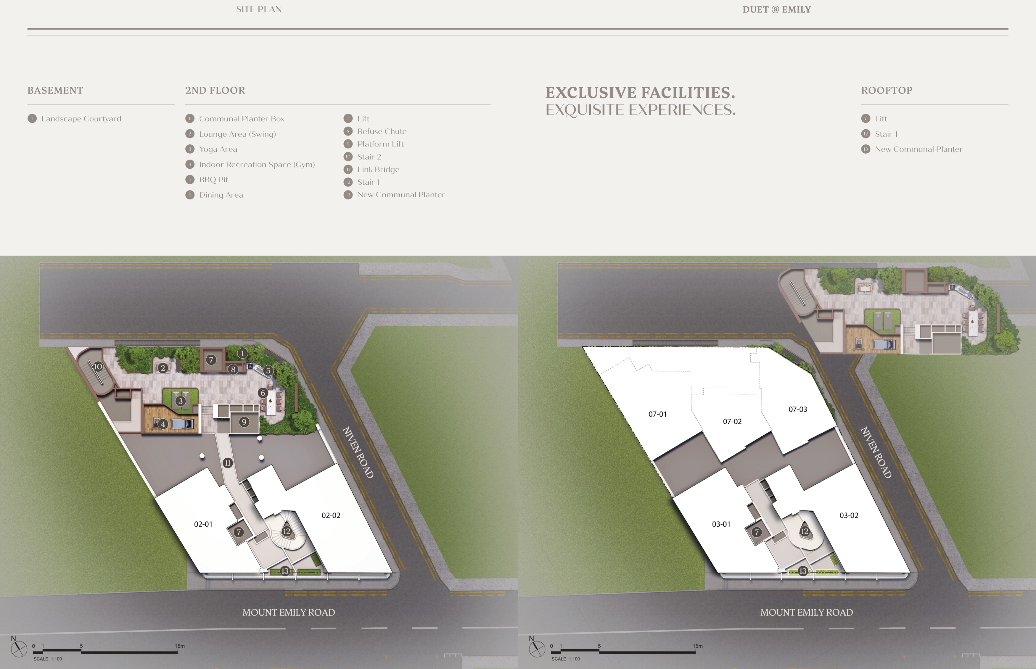 Site plan of Duet @ Emily