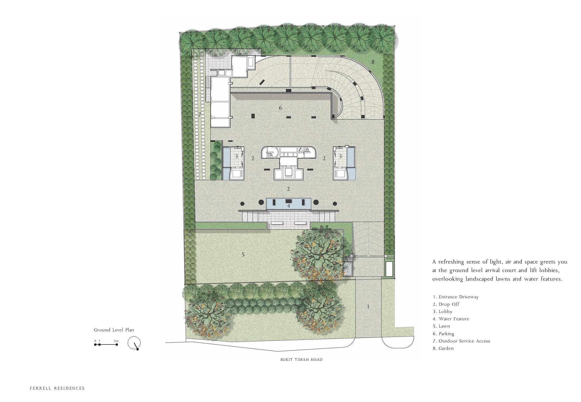 Site plan of Ferrell Residences
