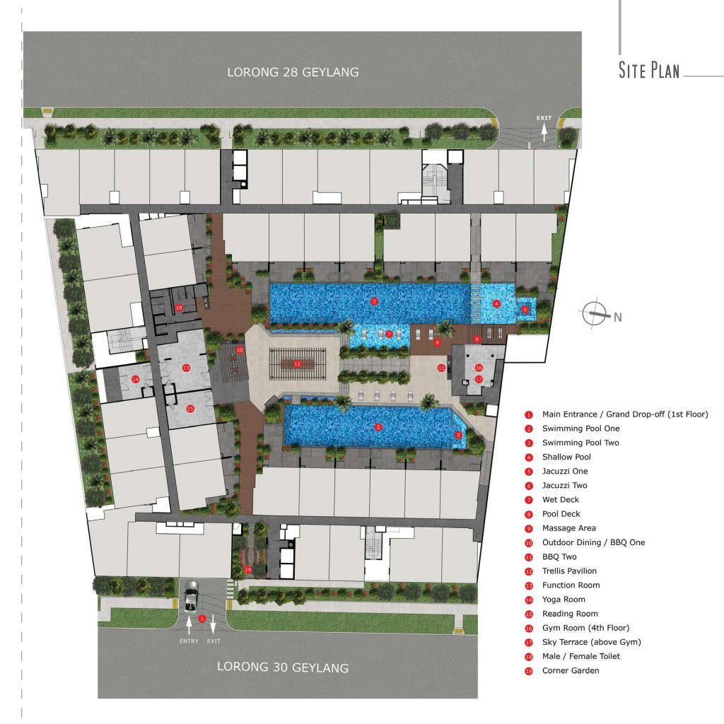 Site plan of Guillemard Edge