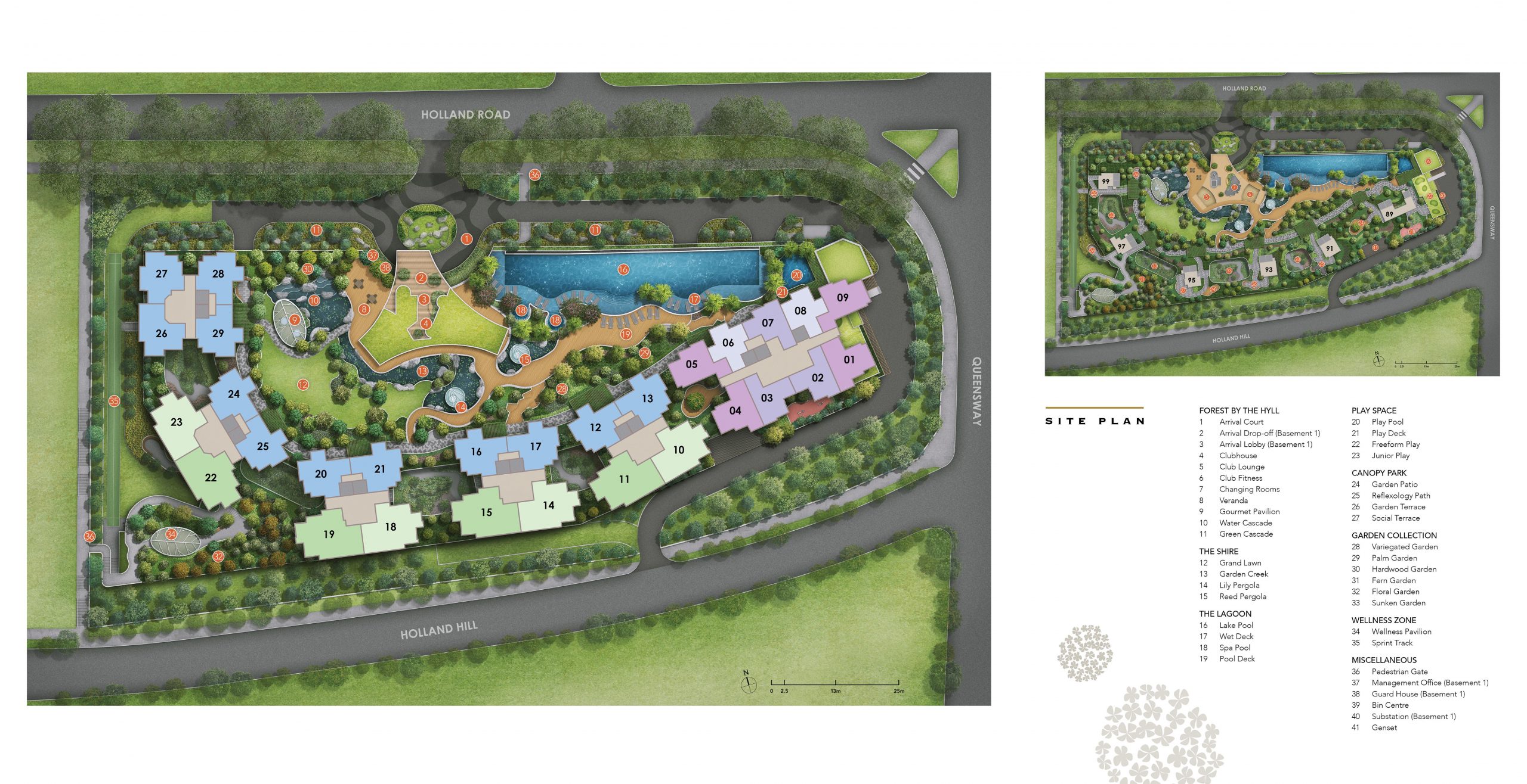 Site plan of Hyll On Holland
