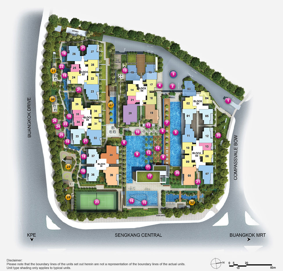 Site plan of Jewel @ Buangkok