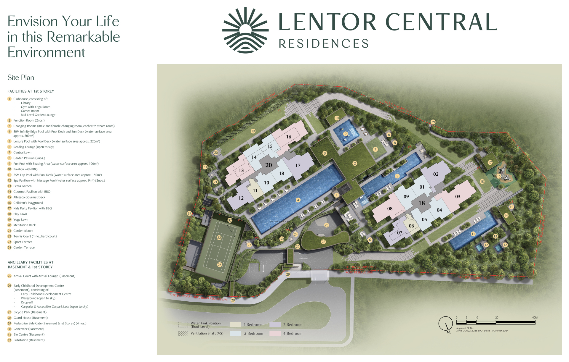 Site plan of Lentor Central Residences