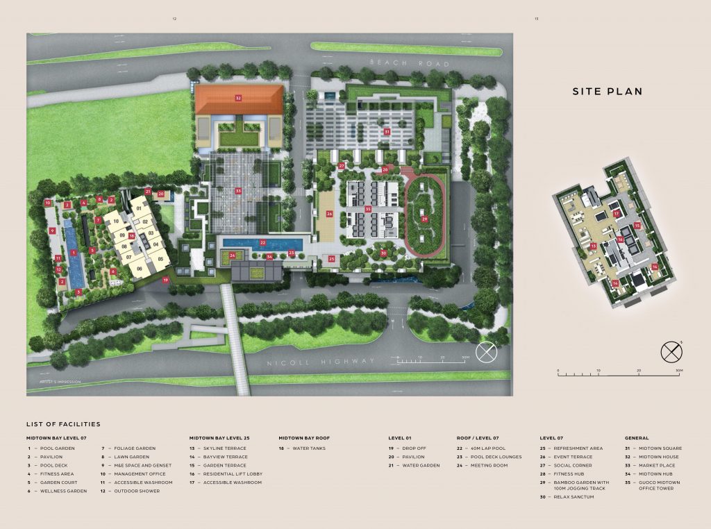 Site plan of Midtown Bay