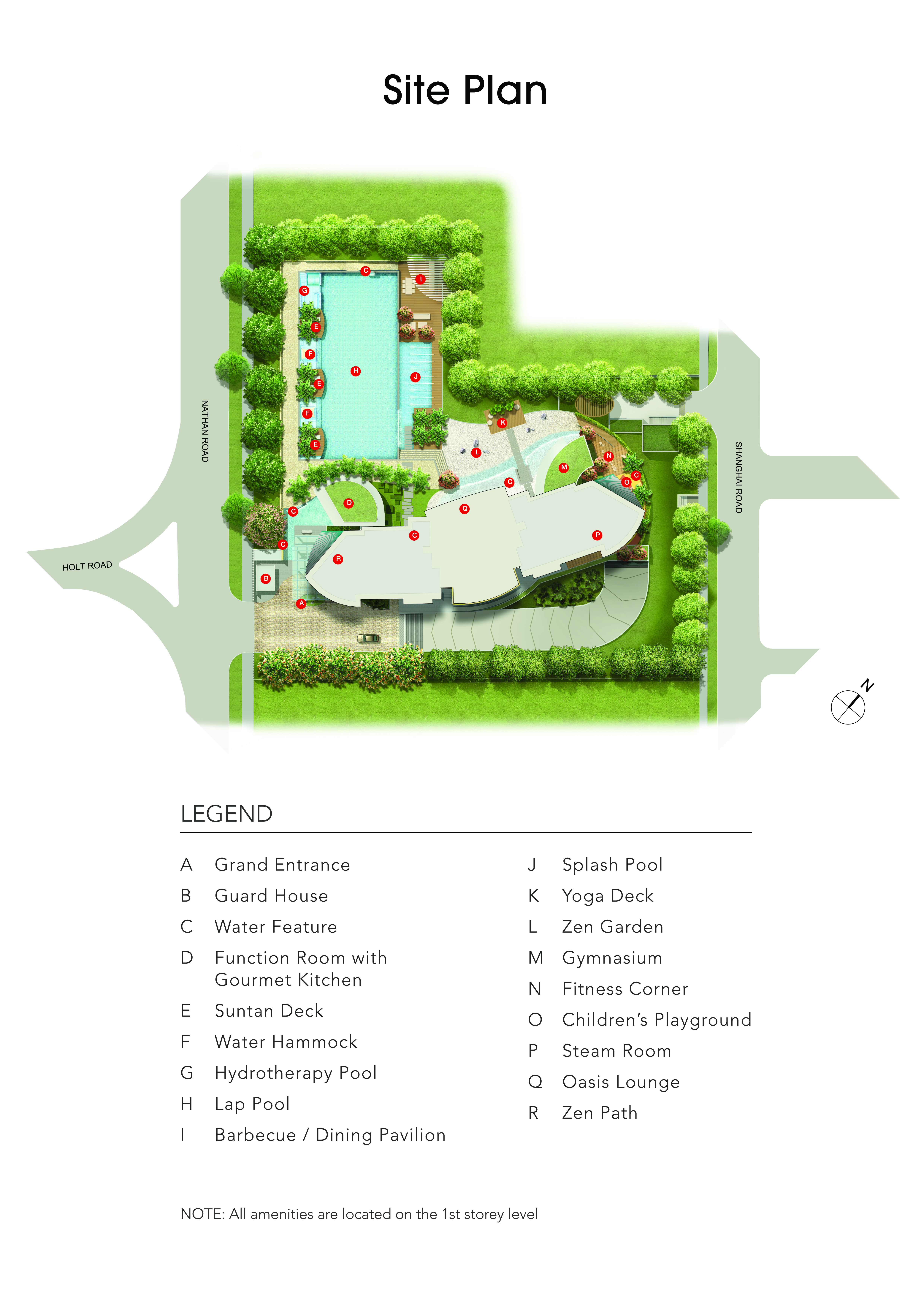 Site plan of Nathan Suites