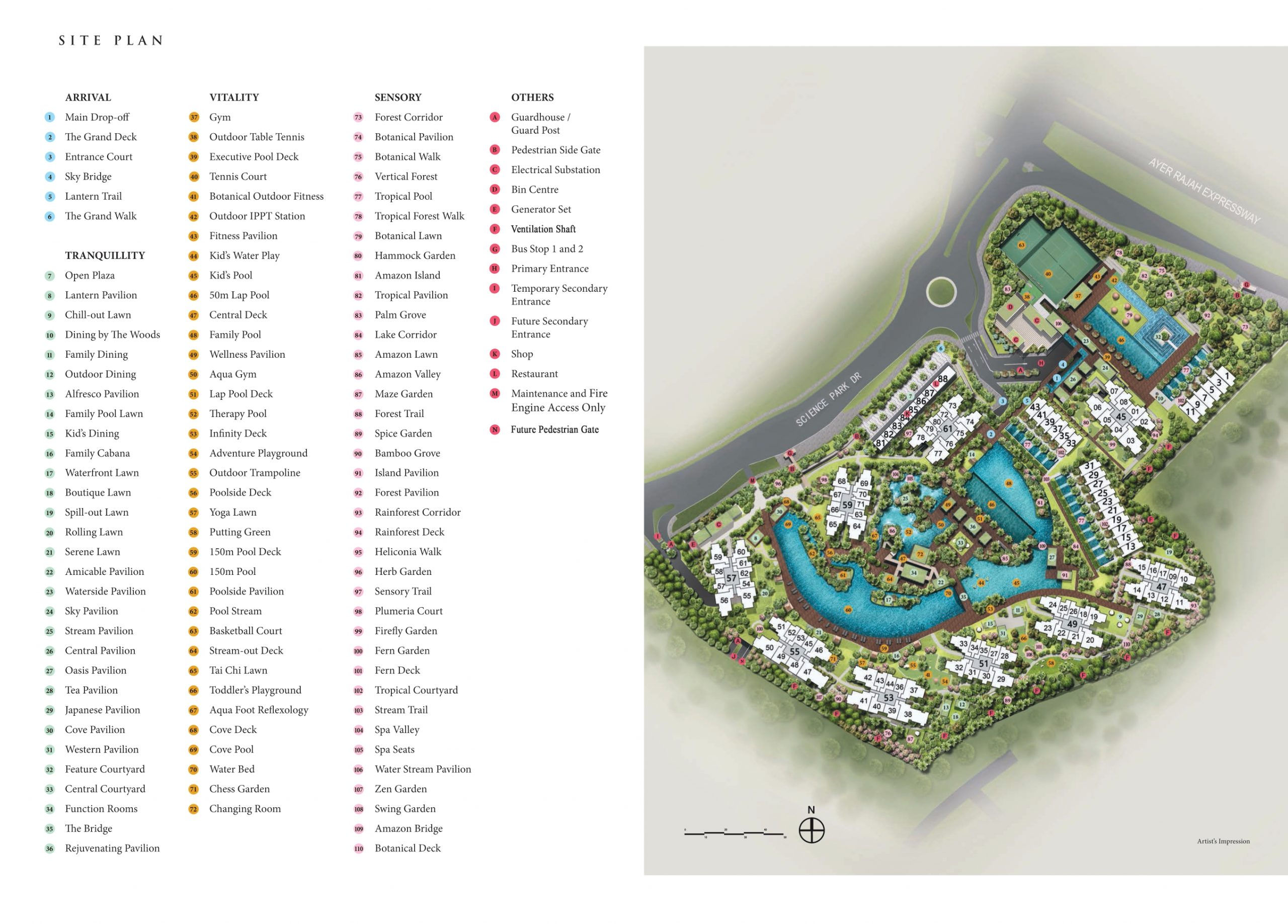 Site plan of Normanton Park