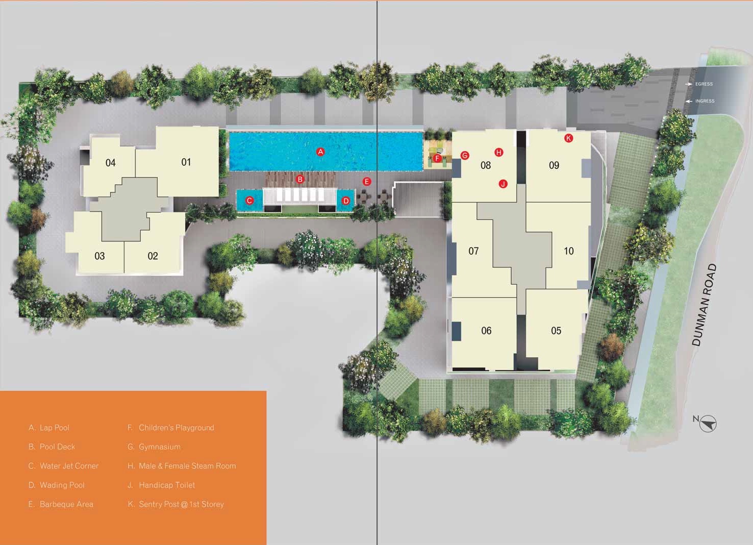 Site plan of Questa @ Dunman