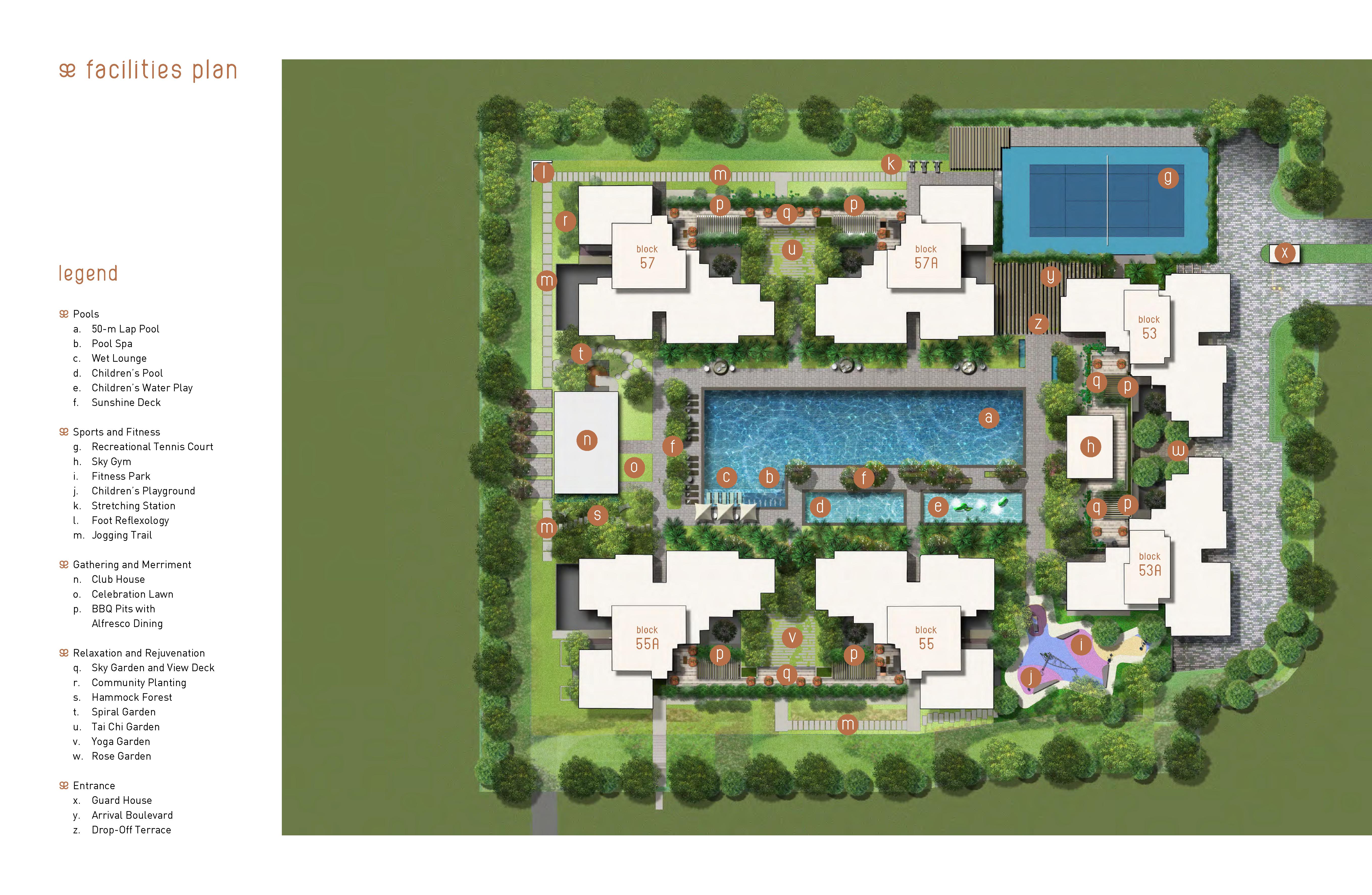Site plan of The Amore